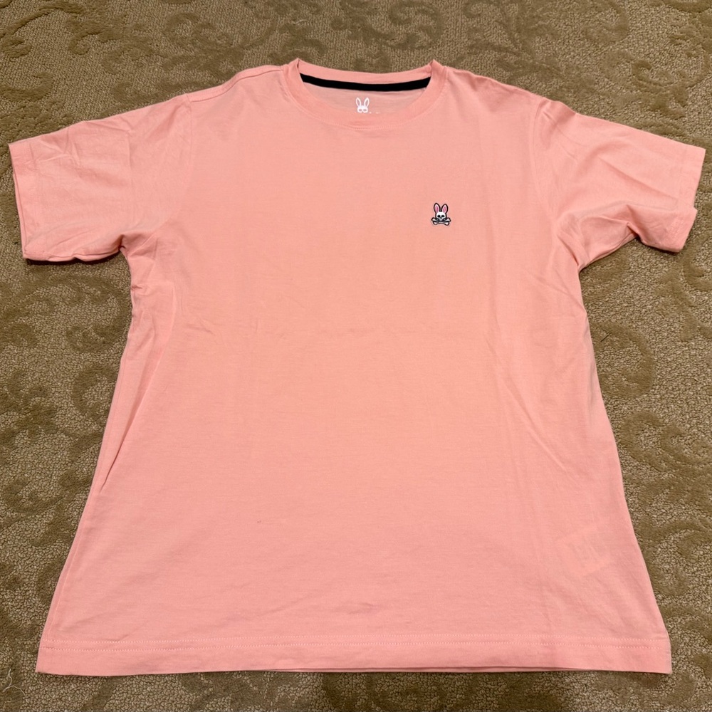 Psycho Bunny youth XL peach/pink crew neck tshirt like new